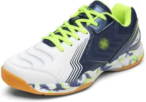 AIRFUL Men's Tennis Racquetball Shoes, Squash Court Shoes Fashion Badminton Sneakers Breathable Pickleball Trainers Volleyball Gym Shoes (Color : Green, Size : 11 Women/9.5 Men)