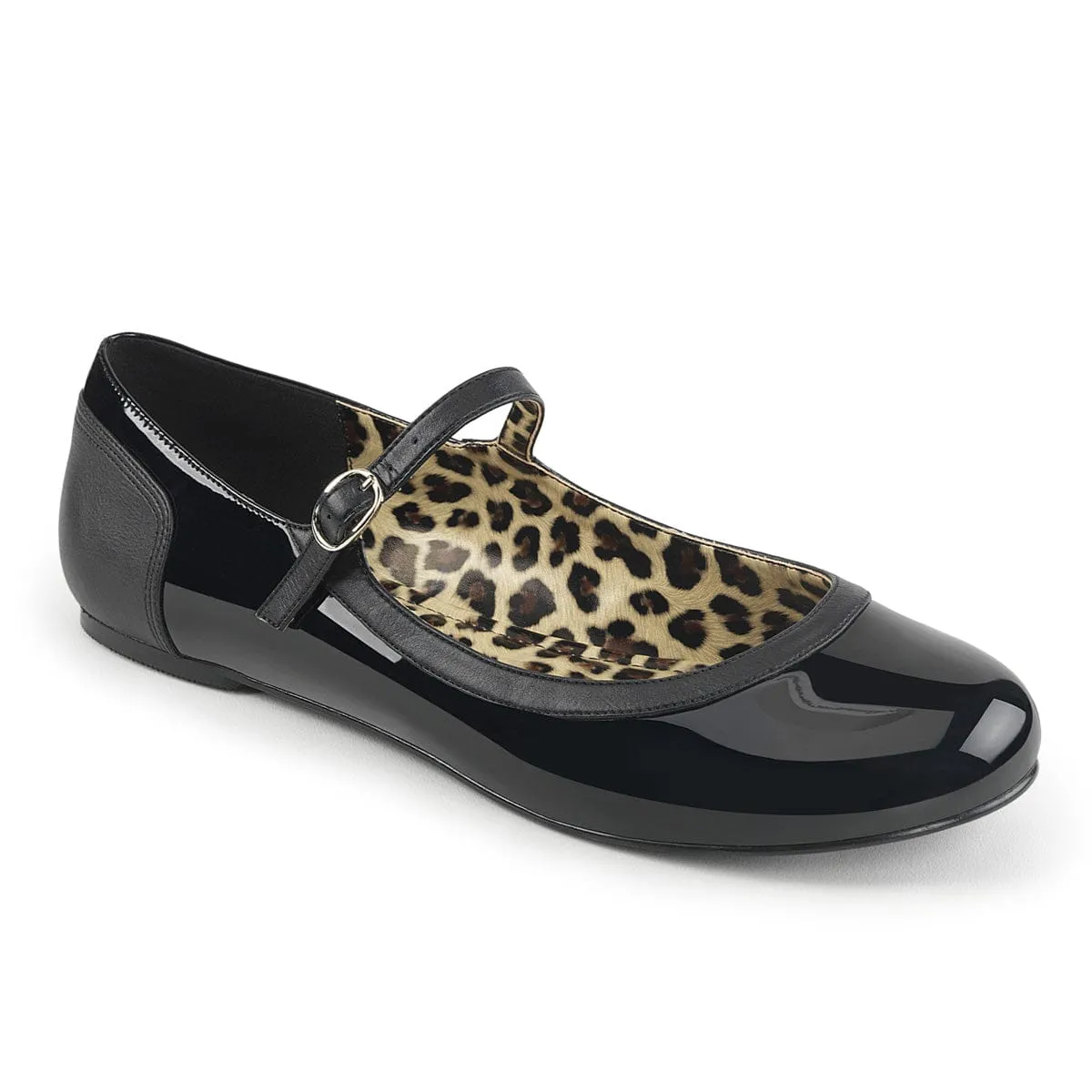 ANNA-02 Black Patent -Faux Leather