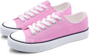 ANTLULU Womens Canvas Shoes Low Top and Lace up Fashion Casual Sneakers Black and White Classic