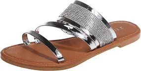 Beach Sandals for Women Roman Slip on Ring Toe Flip Flop Breathable Pluse Size for Women Summer Wedding