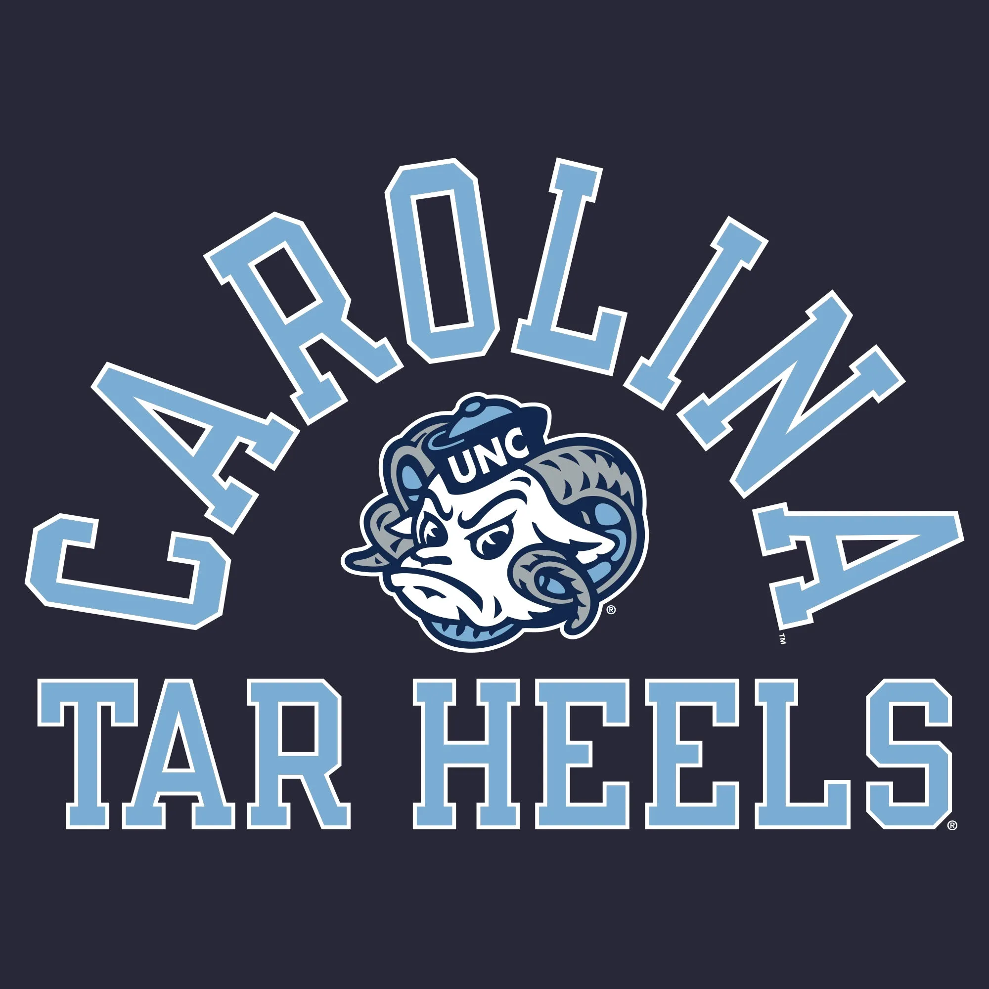 Carolina Tar Heels Rameses Logo Youth T-Shirt - Navy