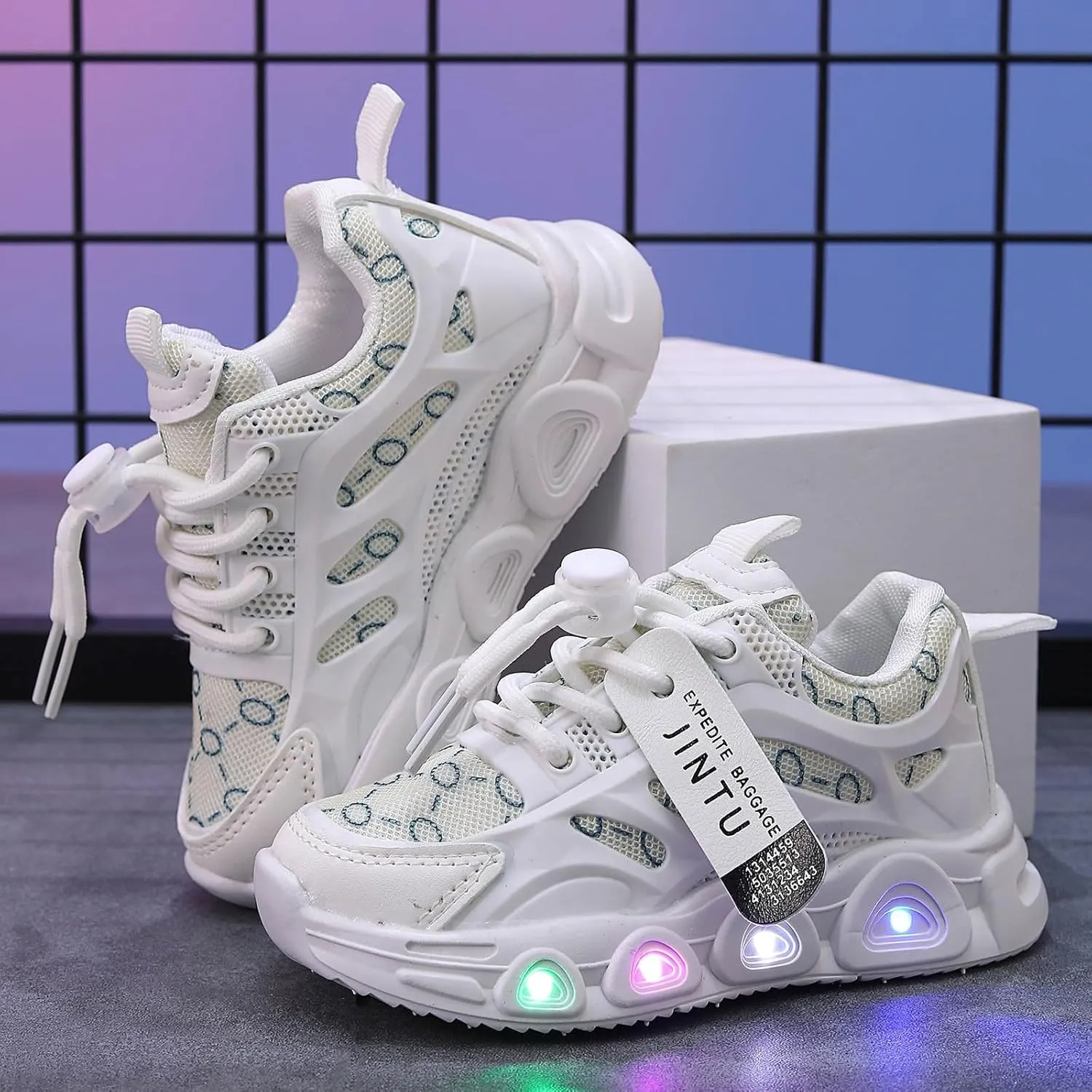 Cathalem Sneakers for Girls Boys, Kids Baby Shoes Sneakers LED Light Up Luminous Bowknot Sneakers Winter Warm Sneakers
