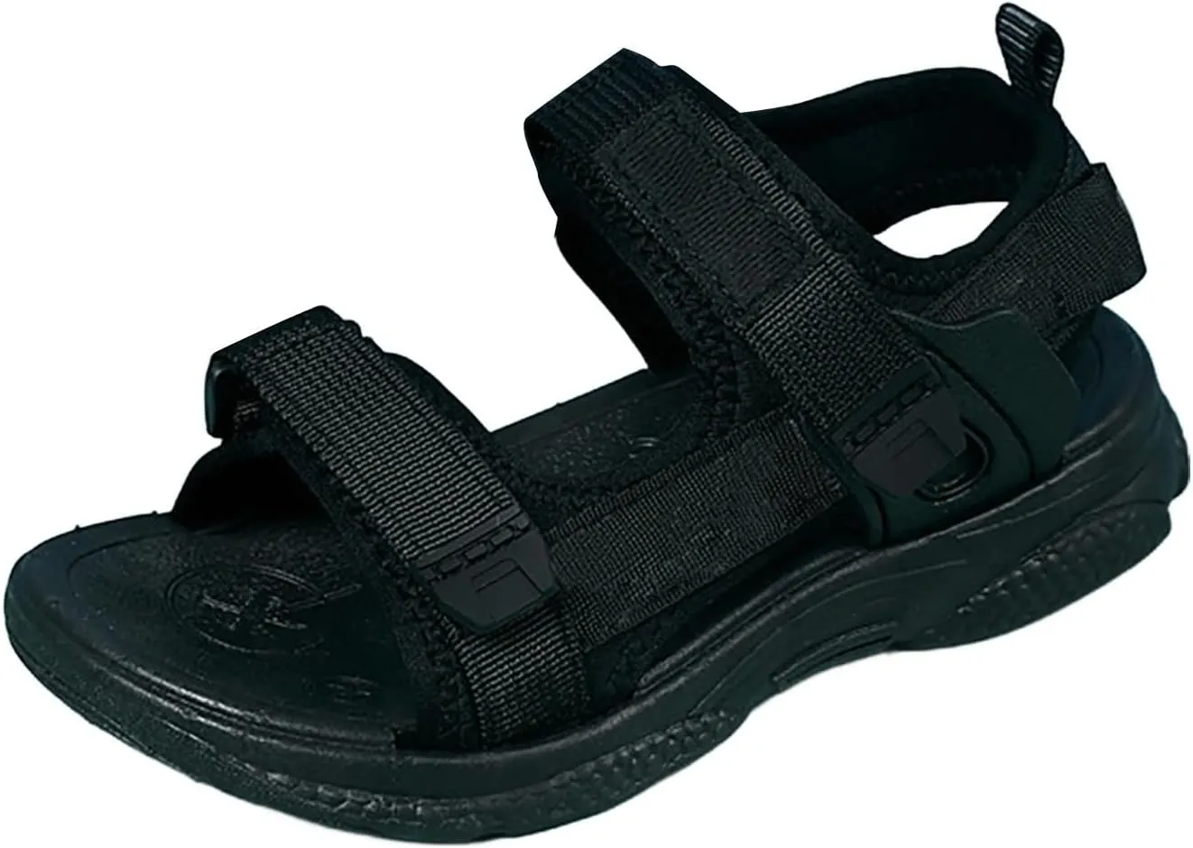Children's Boys Summer Sports Sandals Hiking Beach Outdoor Open Toe Sports Sandals Boy Sandals (Black #1, 1.5 Big Kids)