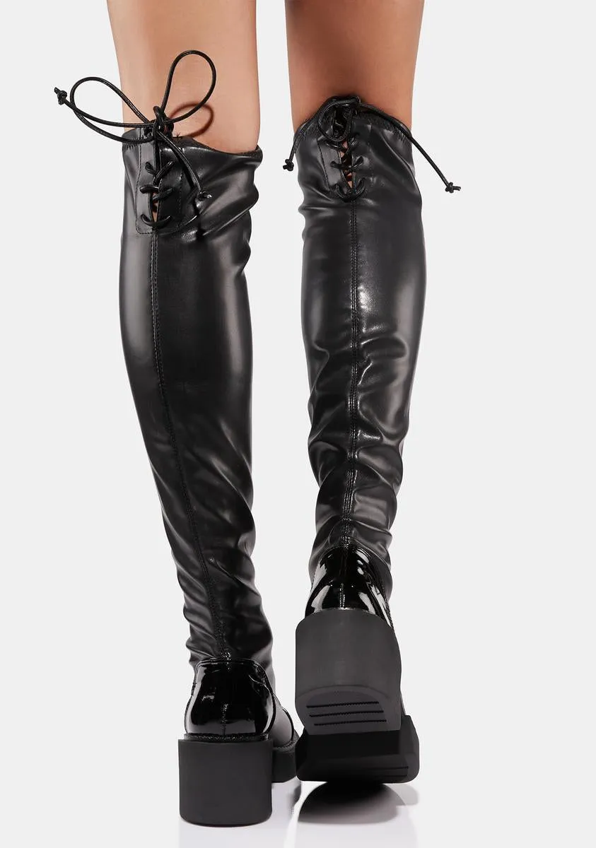 Clear My Path Knee High Boots