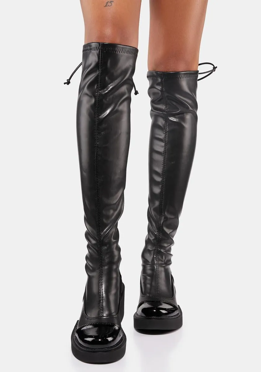 Clear My Path Knee High Boots