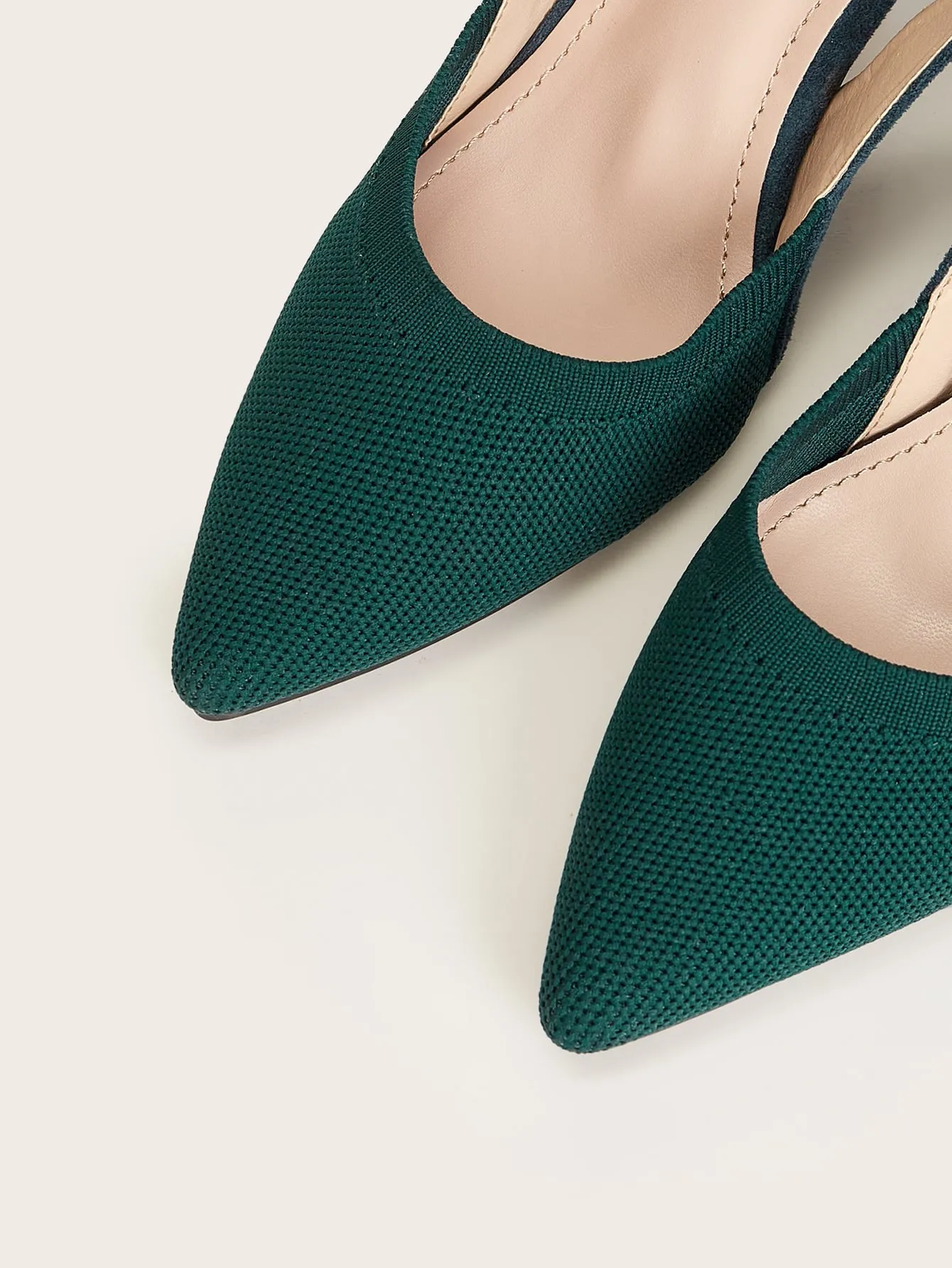 CUCCOO BASICS Woman Shoes Minimalist Elegant Point Toe Dark Green Stiletto Heeled Slingback Pumps For Summer Graduation Heels Prom Heels Vacation Shoes Summer Sale Elegant Heels Back To School Shoes College Student Shoes