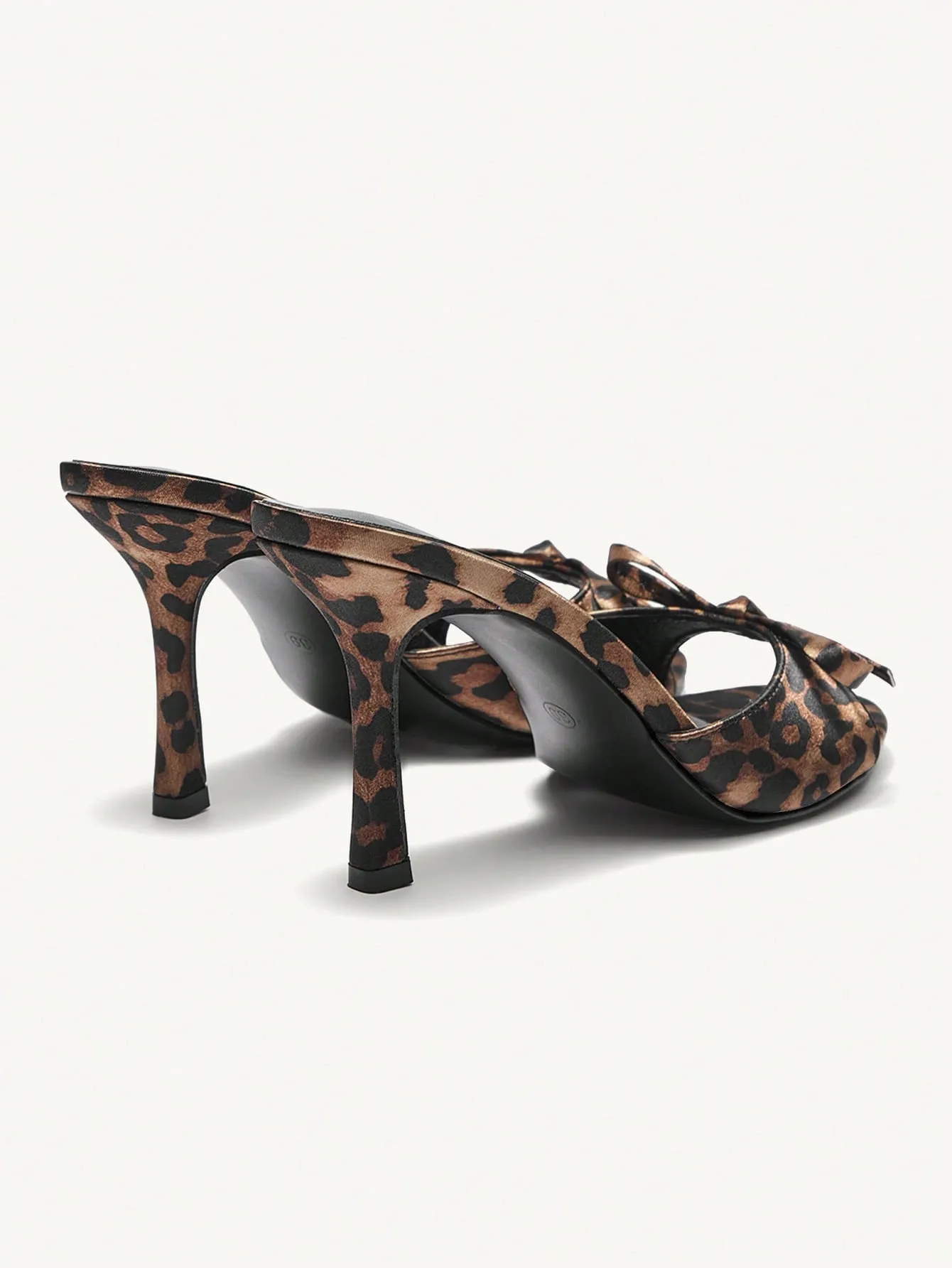 CUCCOO CHICEST Brown PU Women's Mule Pointed Toe High Heel Sandals Elegant Sandals