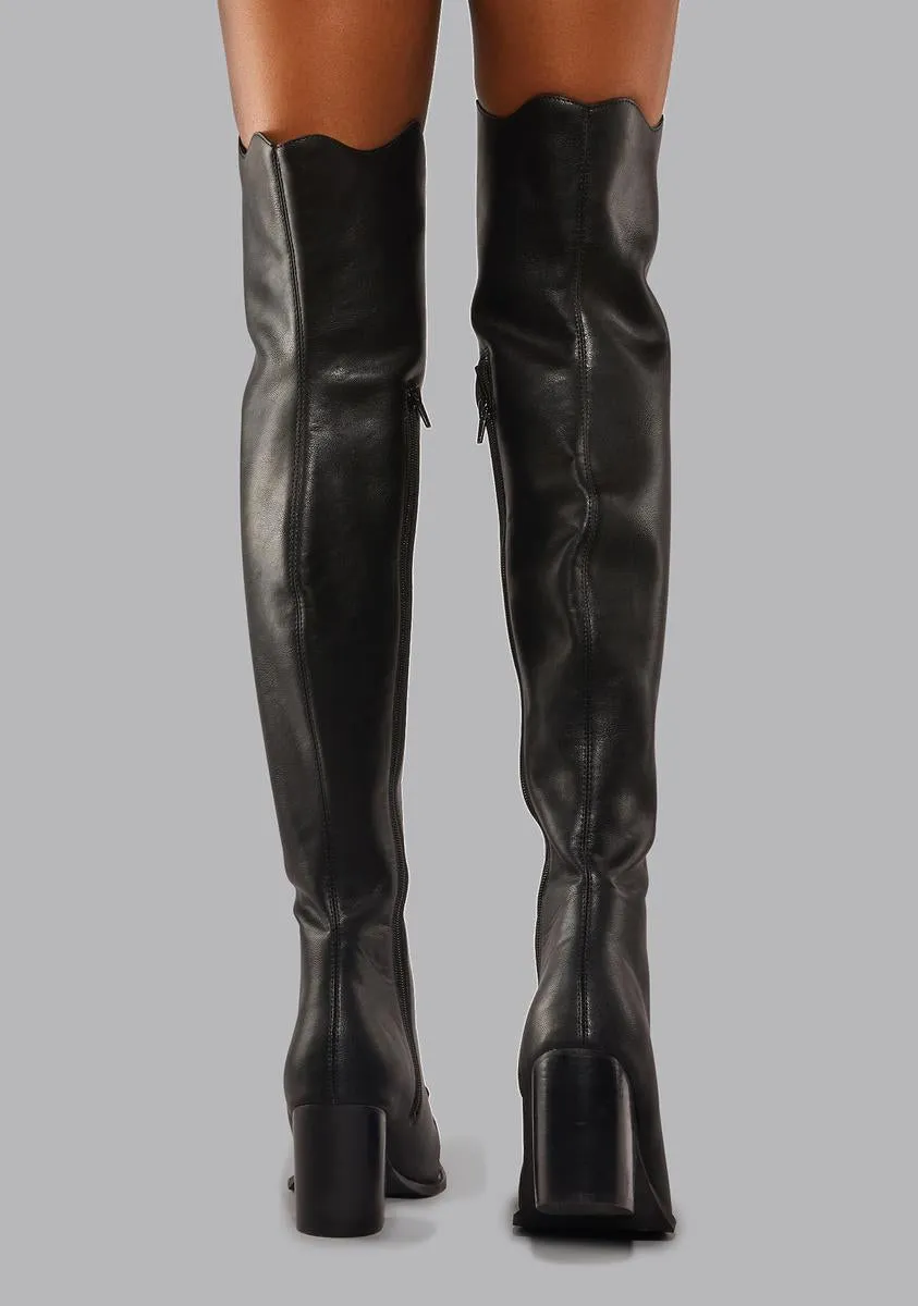 Every Witch Way Thigh High Boots