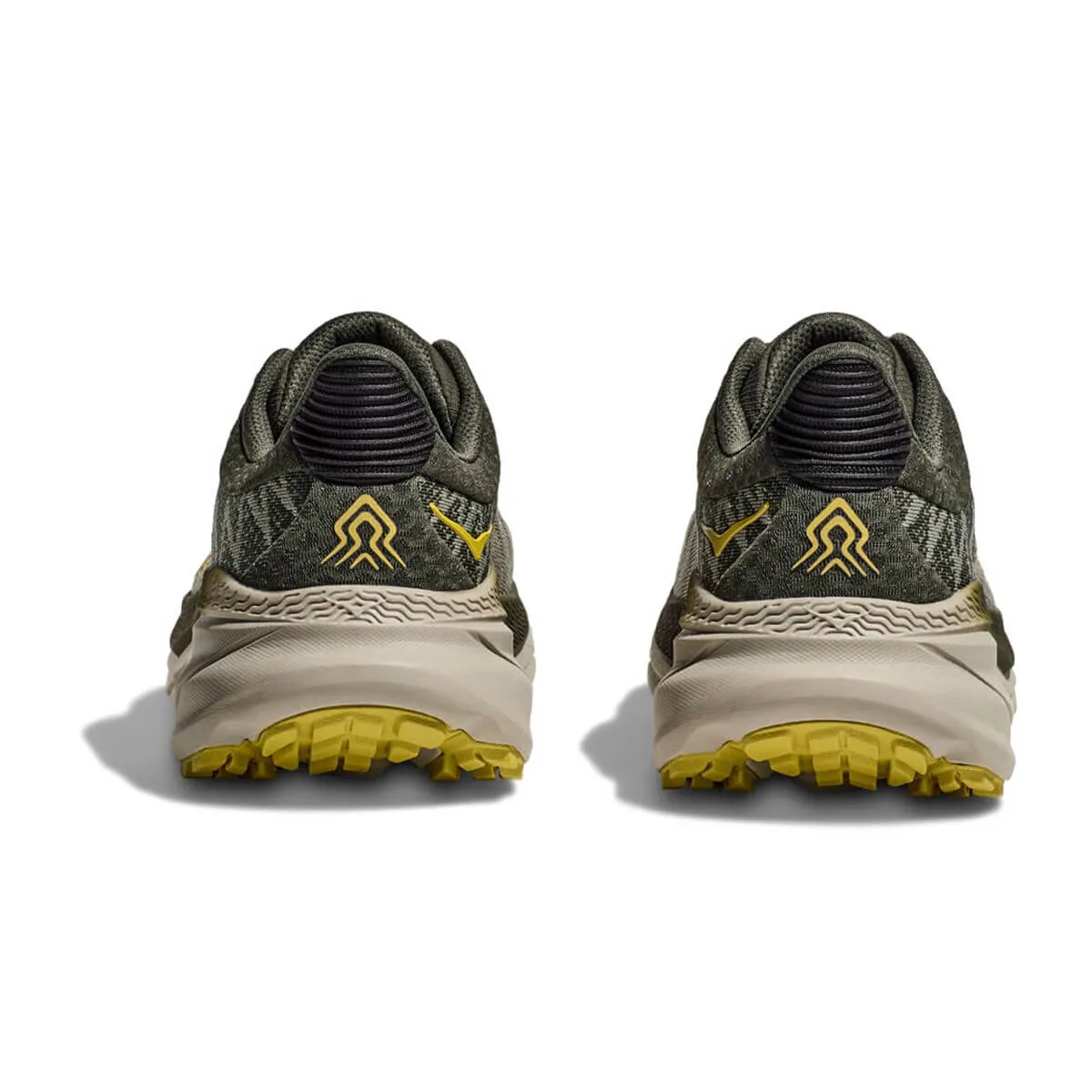 Mens Hoka Challenger 7 Trail Running Shoes - Olive Haze/Forest Cover