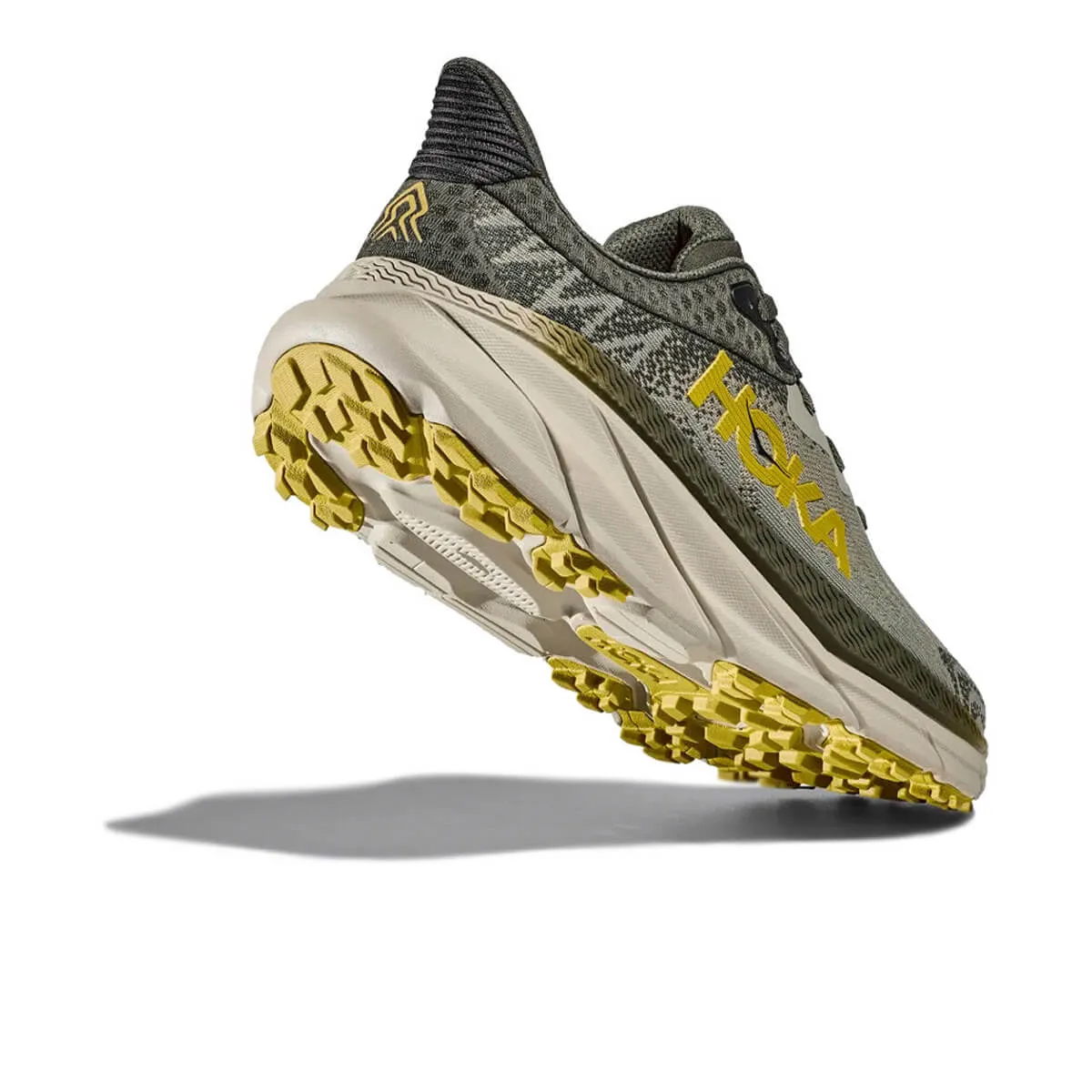 Mens Hoka Challenger 7 Trail Running Shoes - Olive Haze/Forest Cover