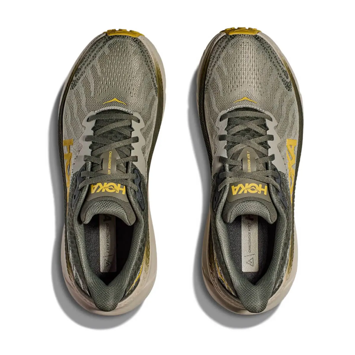 Mens Hoka Challenger 7 Trail Running Shoes - Olive Haze/Forest Cover