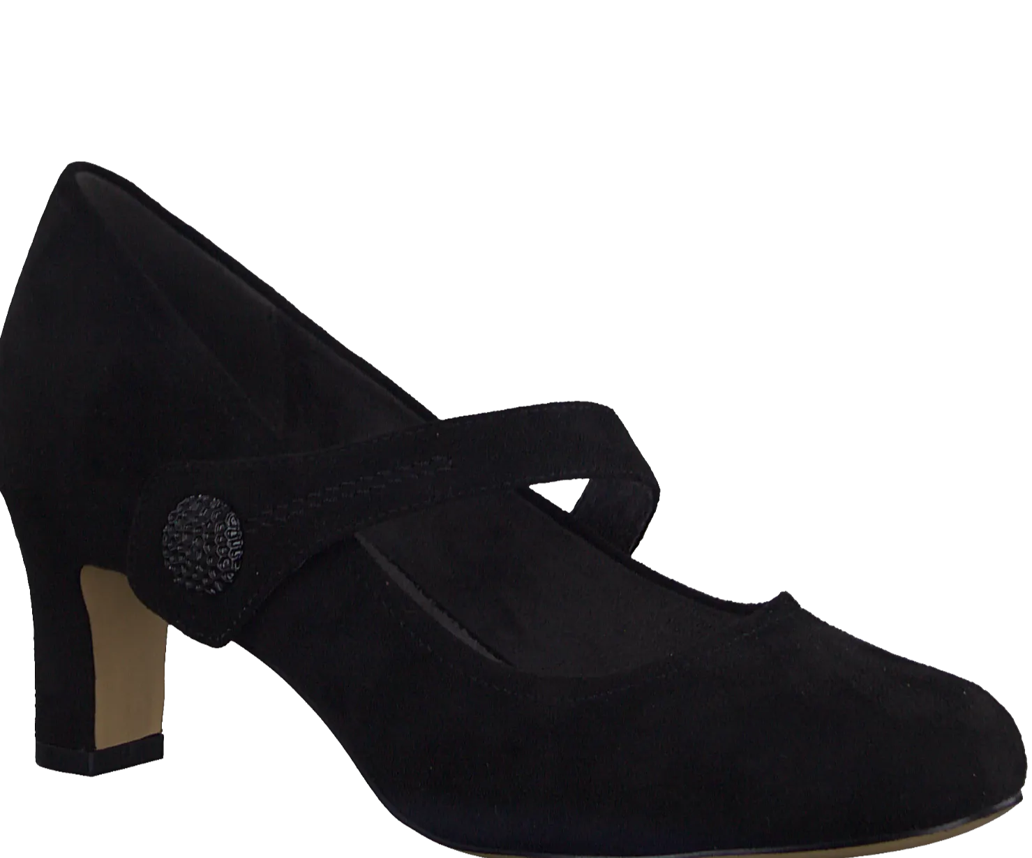 Jana Ladies Strap Heel Court Shoe 22473-41 001