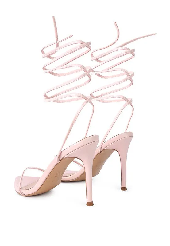 Lace-Up Elegance High-Heel Sandals