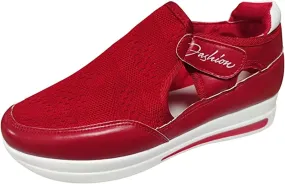 Ladmiple Womens Shoes Dressy Casual Loafers Fashion Sneaker Slip On Comfortable Non Slip Platform Walking Canvas Shoes