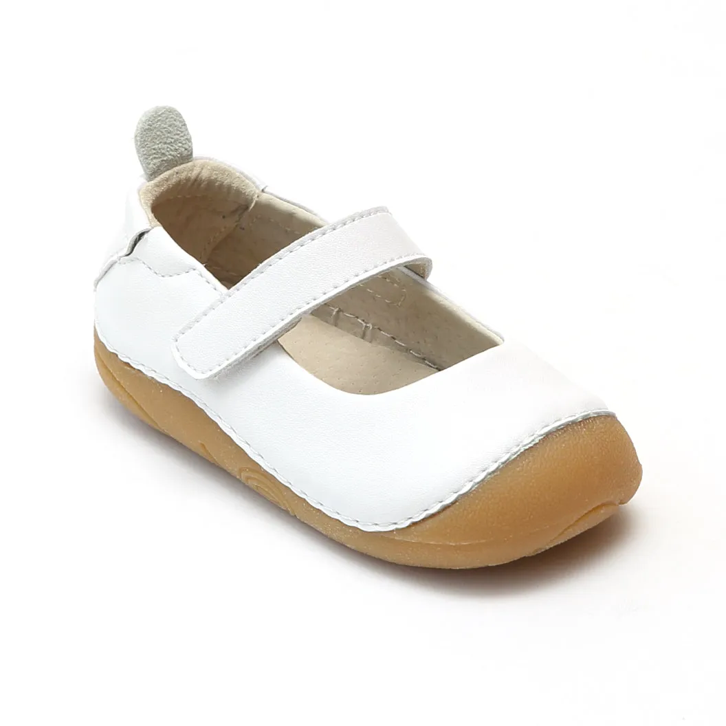 L'Amour Girls Leather Flexible Mary Janes