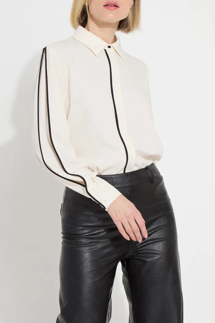 Luna Blouse with Pleated Sleeves