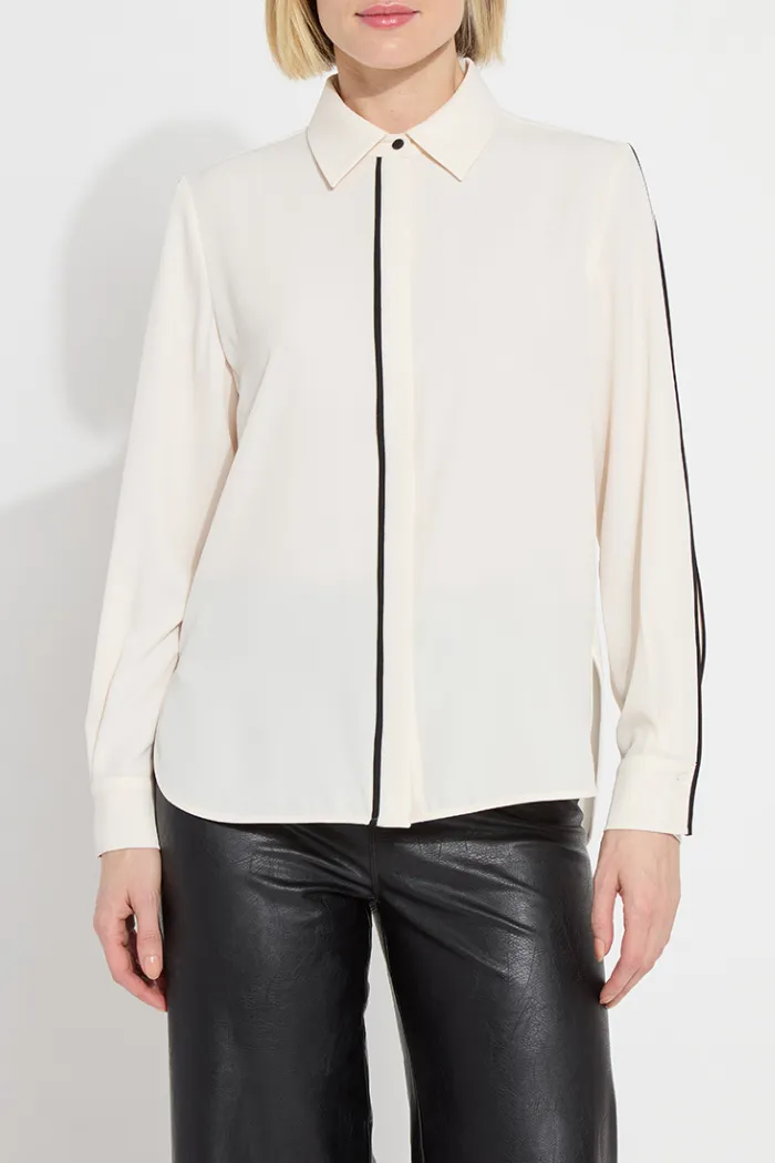 Luna Blouse with Pleated Sleeves