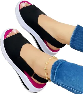 Sandals for Women Dressy Summer, Sandals for Women Causal Summer Peep Toe Platform Sandals Shoes Ladies Flip Flops