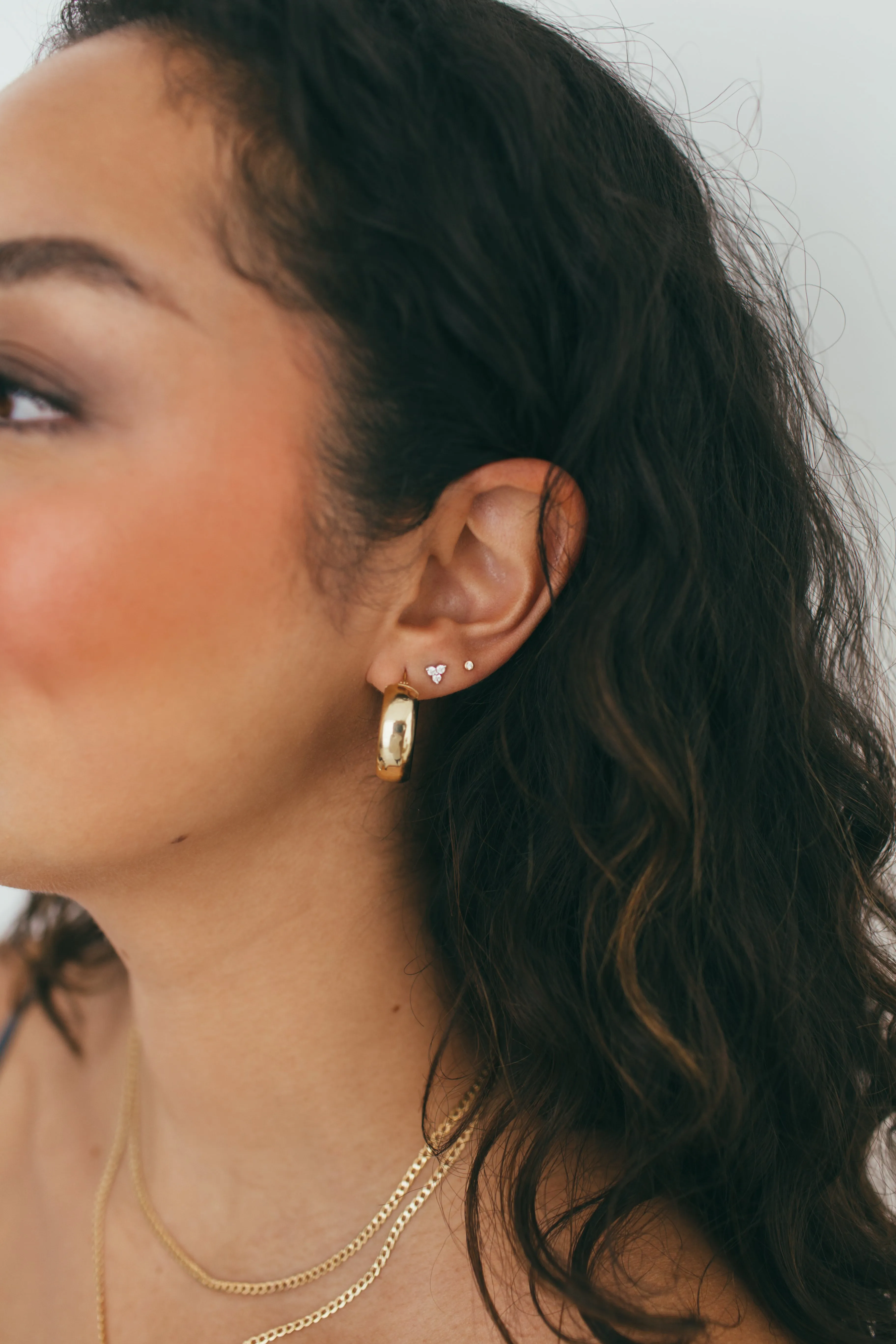 Single Diamond Bezel Stud
