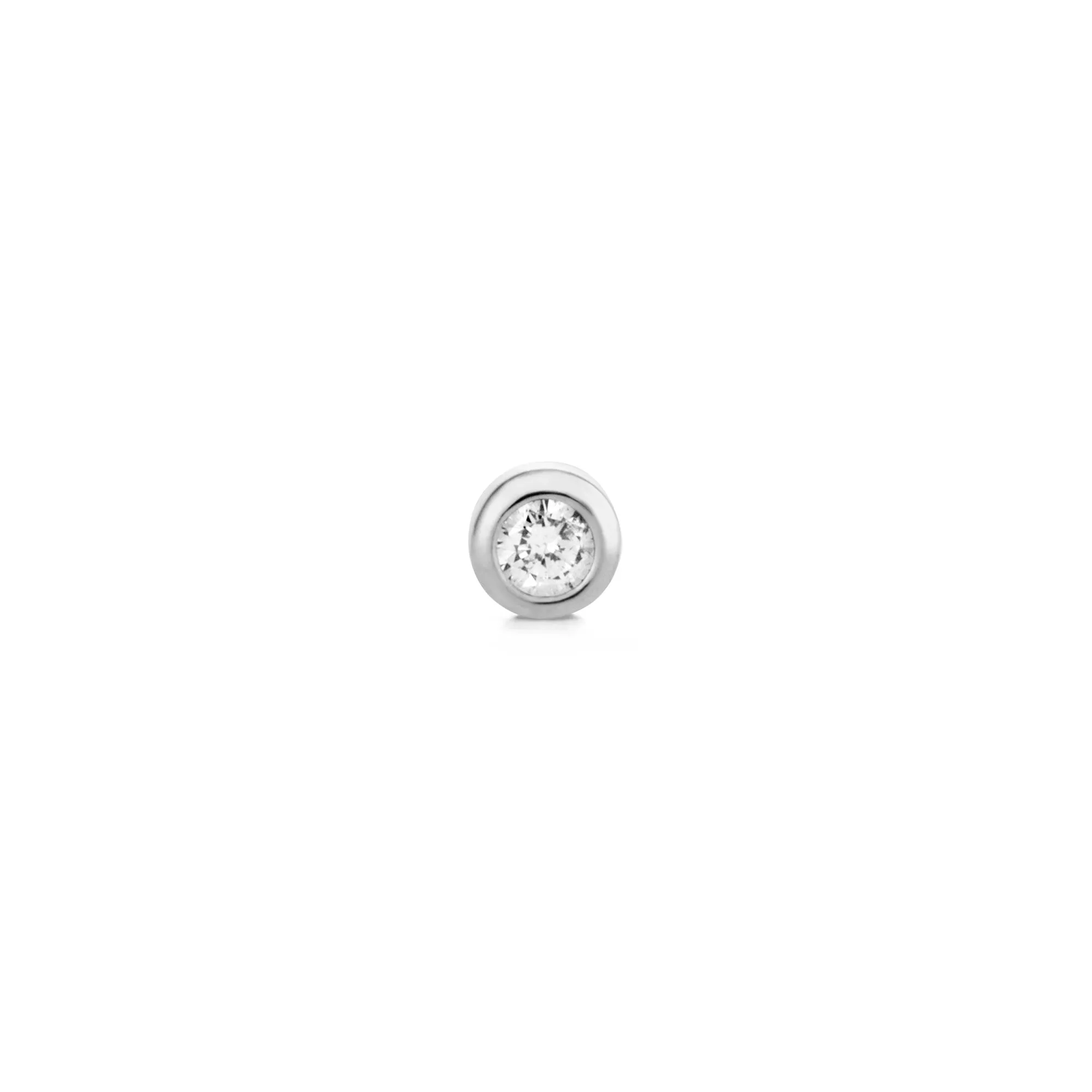 Single Diamond Bezel Stud