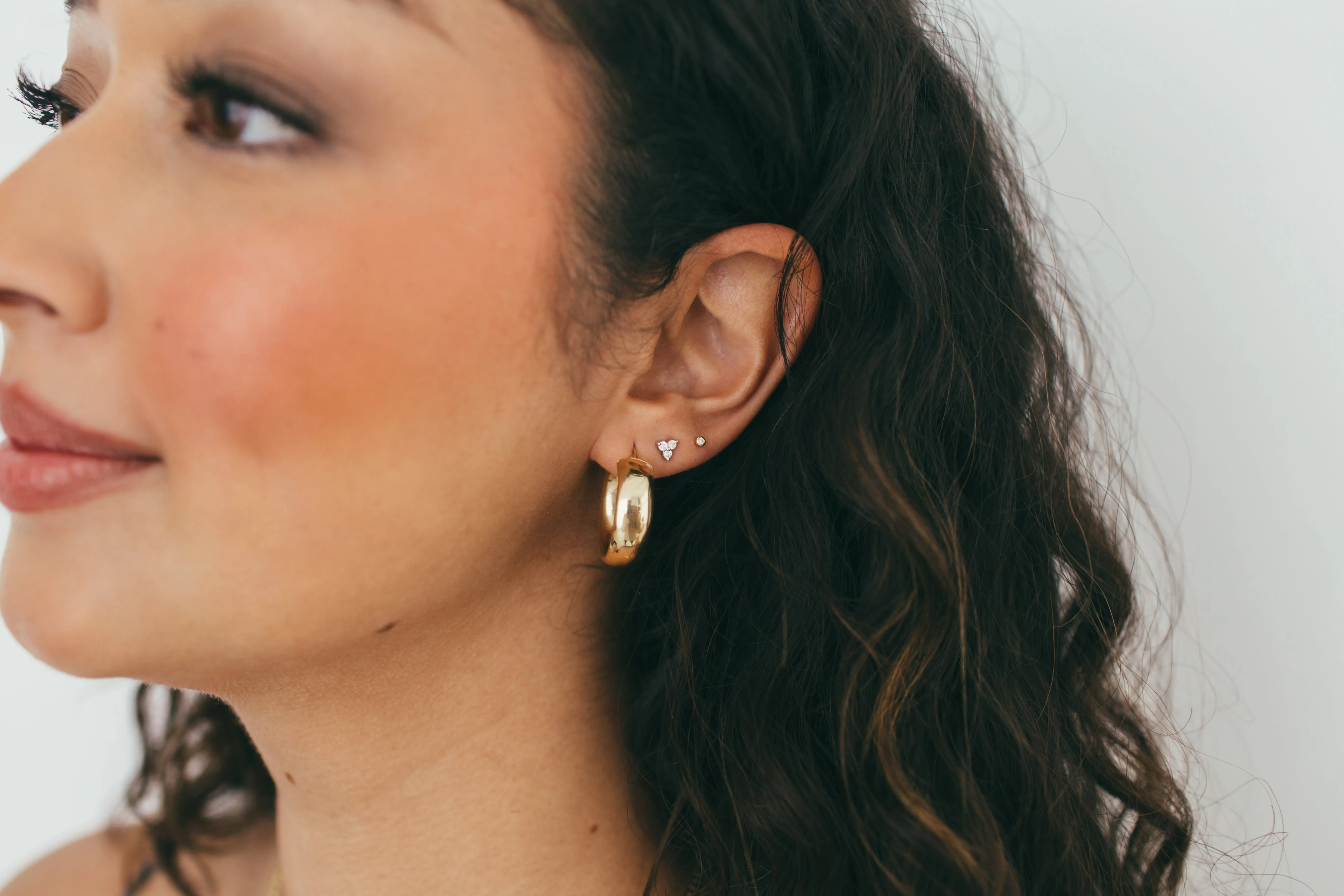 Single Diamond Bezel Stud