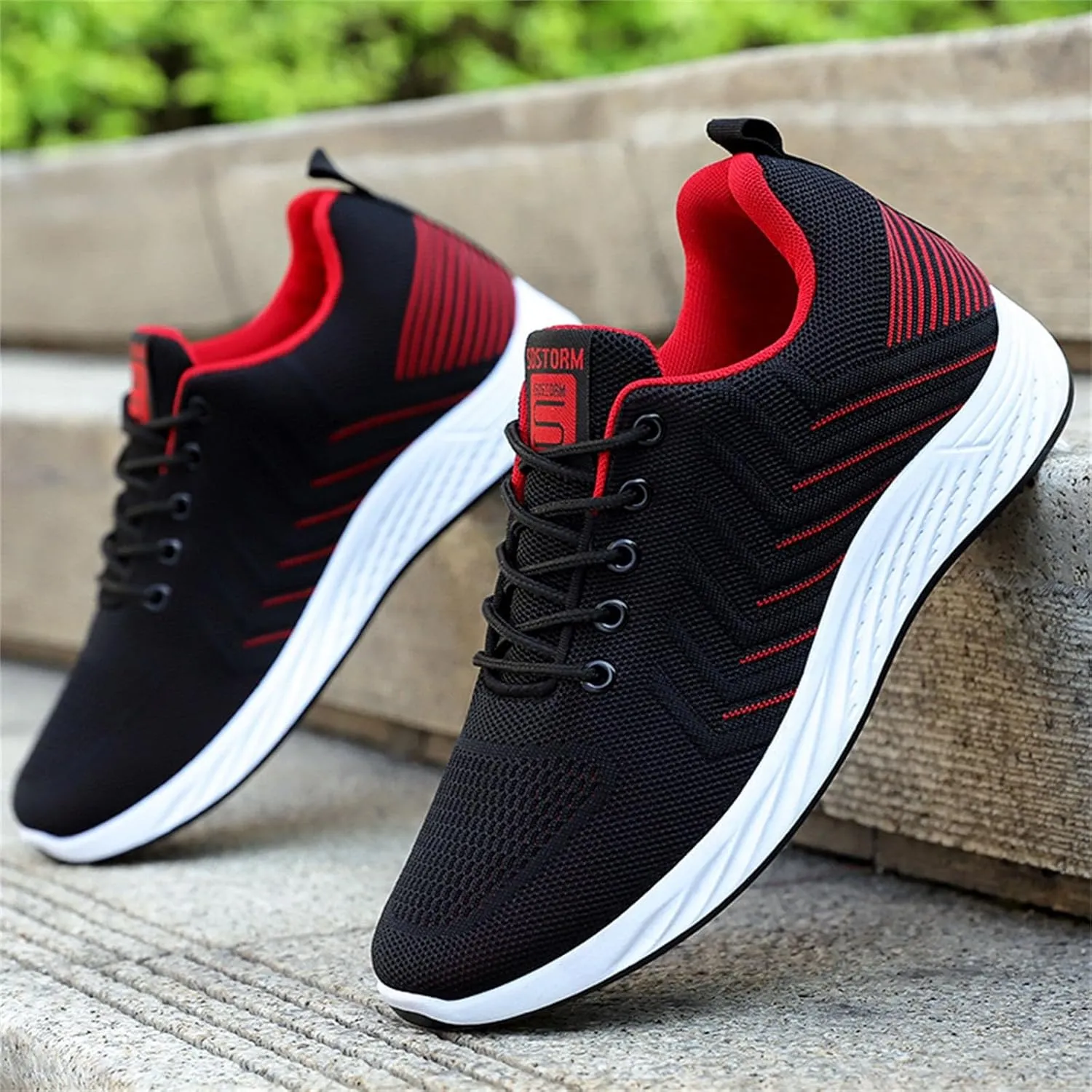 Slip On Mens Loafers & Slip-Ons Fashion Summer and Autumn Men Flat Mesh Breathable Solid Color Casual