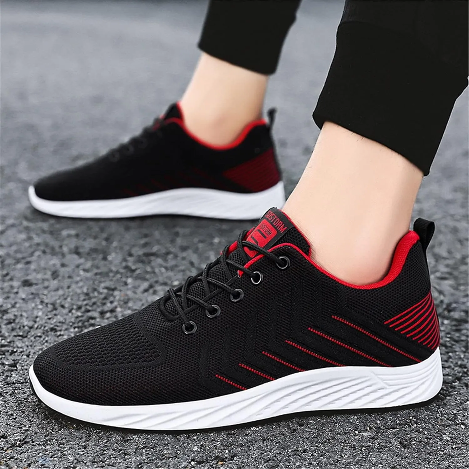 Slip On Mens Loafers & Slip-Ons Fashion Summer and Autumn Men Flat Mesh Breathable Solid Color Casual