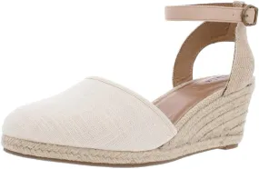 Style & Co. Womens Mailena Canvas Wedge Sandals Beige 5.5 Medium (B,M)
