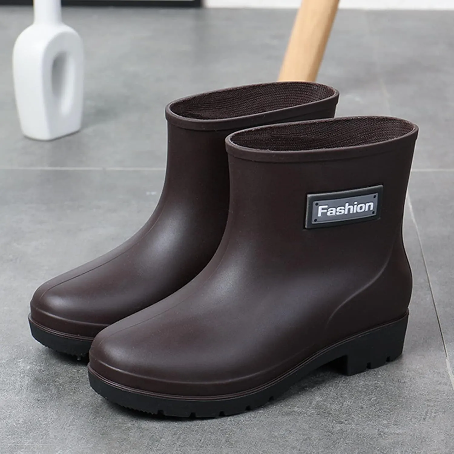 Waterproof Mid Calf Women Rain Boots Lightweight Comfortable Wide Calf Garden Shoes Fishing Boots Women