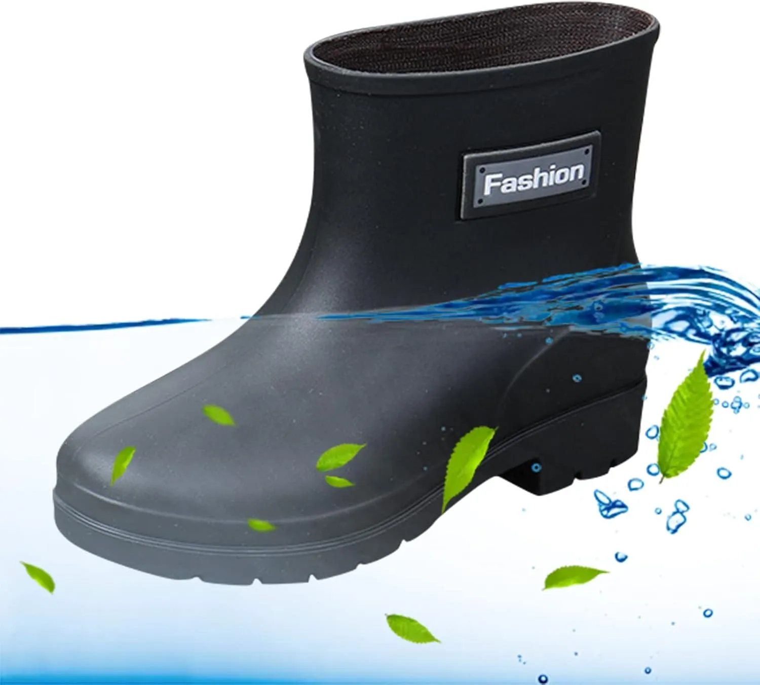 Waterproof Mid Calf Women Rain Boots Lightweight Comfortable Wide Calf Garden Shoes Fishing Boots Women