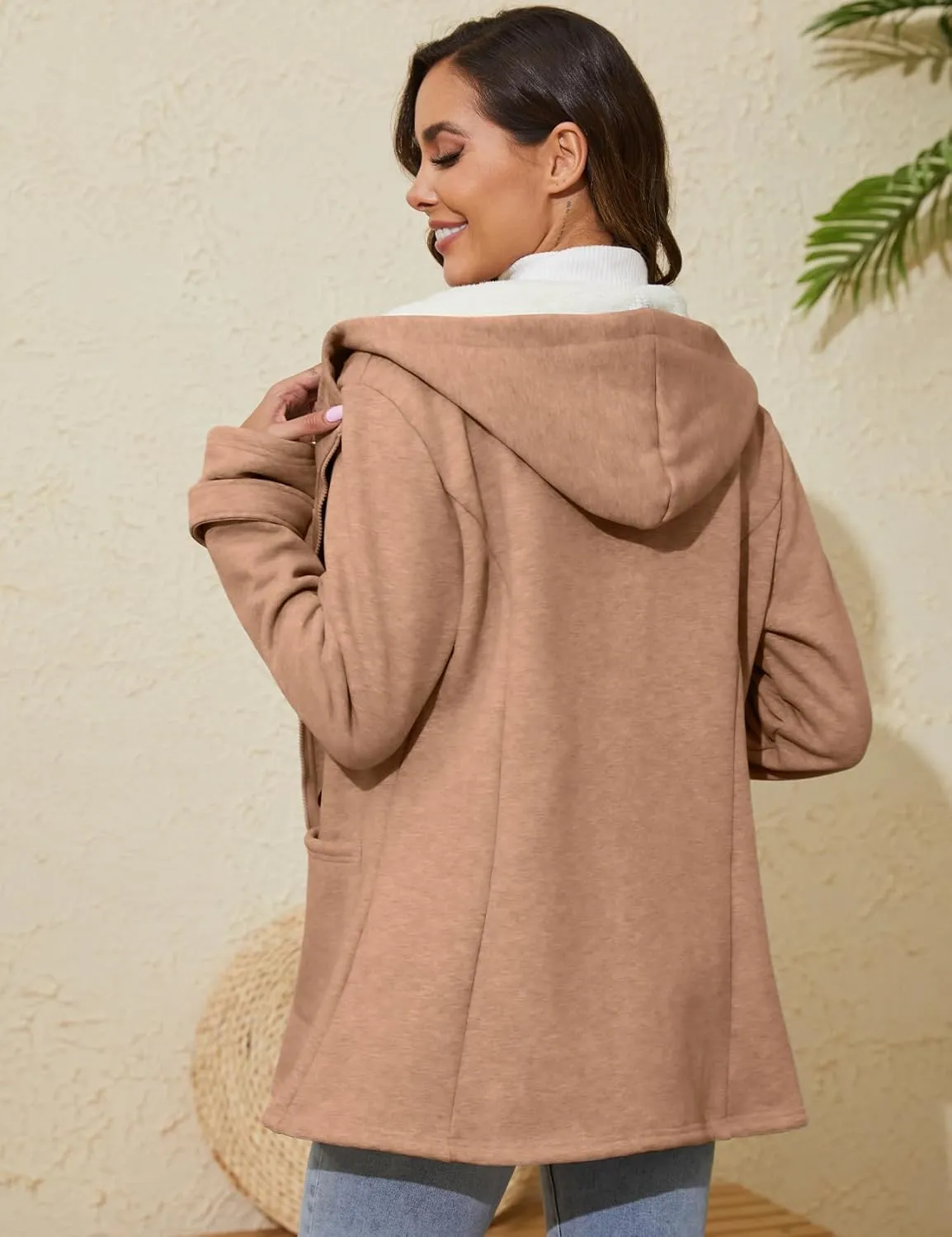 Winter Jackets for Women, Toggle Duffle Coat for Winter, Sherpa Lined Jacket Women