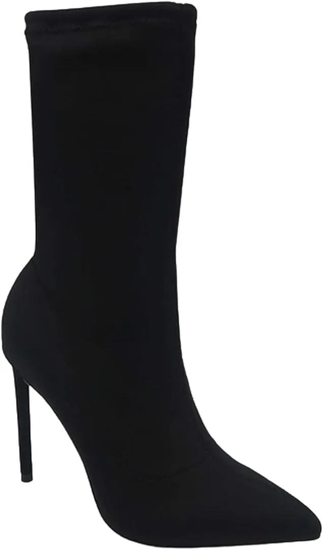 Women Pointed Toe Stiletto Short Boots High Heel Ankle Stretch Booties
