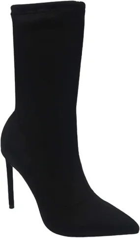 Women Pointed Toe Stiletto Short Boots High Heel Ankle Stretch Booties