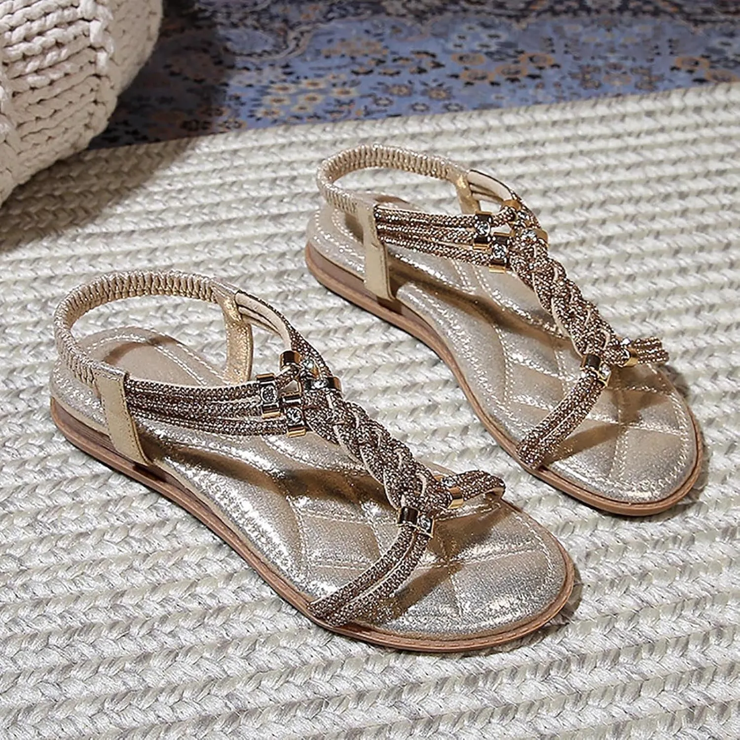 Women Toe Sandals Crystal Jelly Beach Flip Flops Female Students Korean Fashion Sandals for The Summer for Women