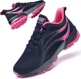 Womens Air Running Shoes Non Slip Tennis Walking Shoes Women Mesh Cushion Sneakers for Gym Workout Sports
