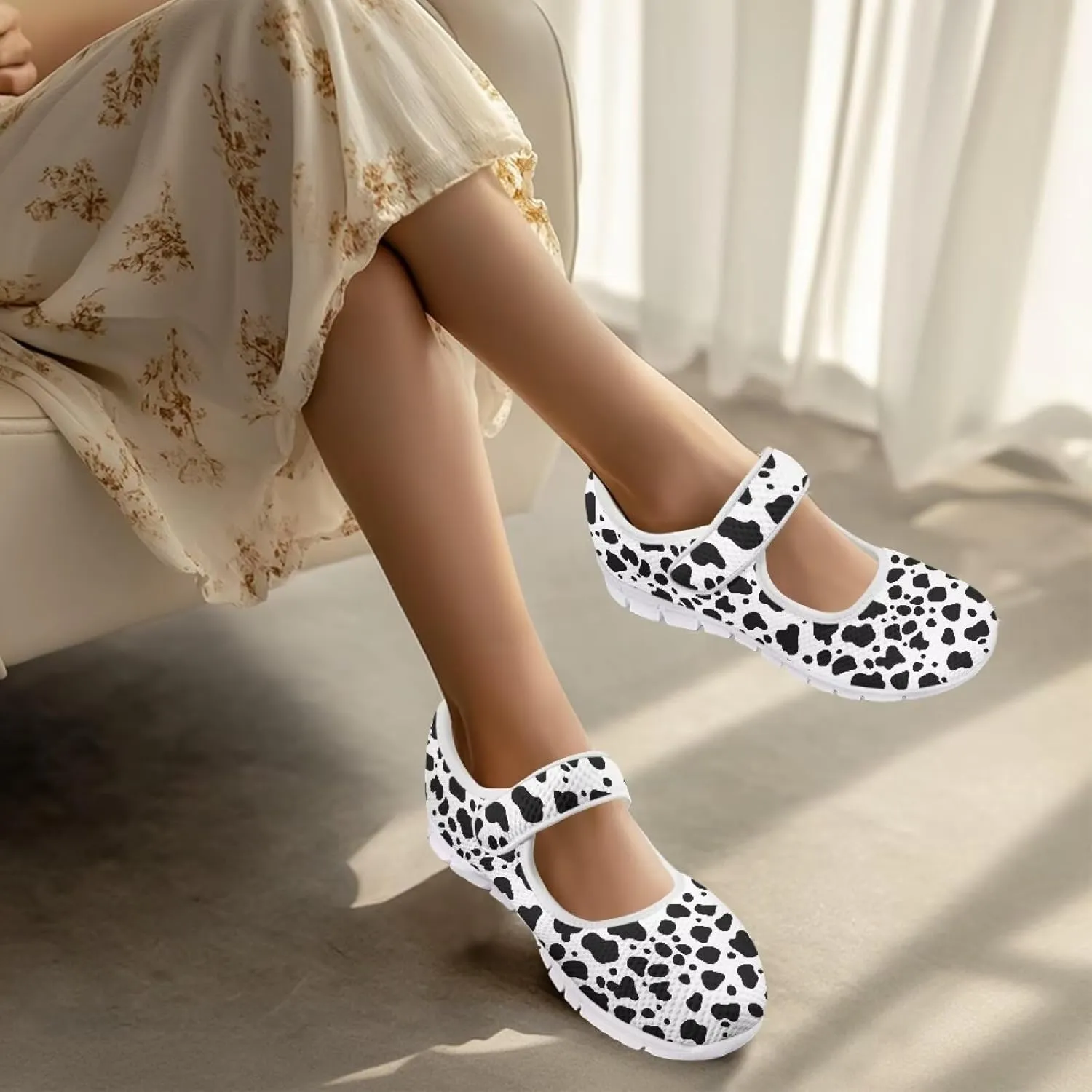Women's Single Buckle Shoes Casual Loafers Slip-On Flat Comfortable Walking Shoes for Travel and Outdoor US Size 5.5-10