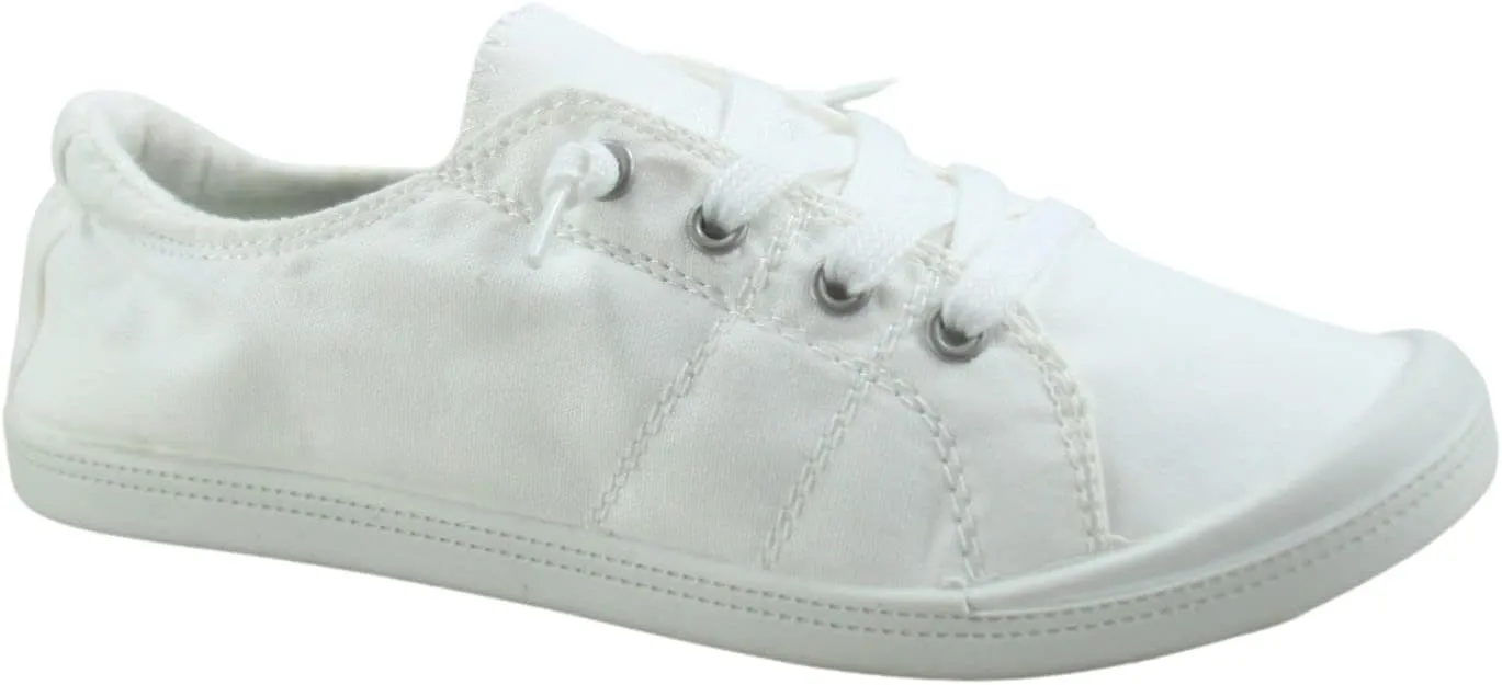 Womens Slip-On Low Top Casual Flat Heel Comfort Classic Walking Sneaker Shoes