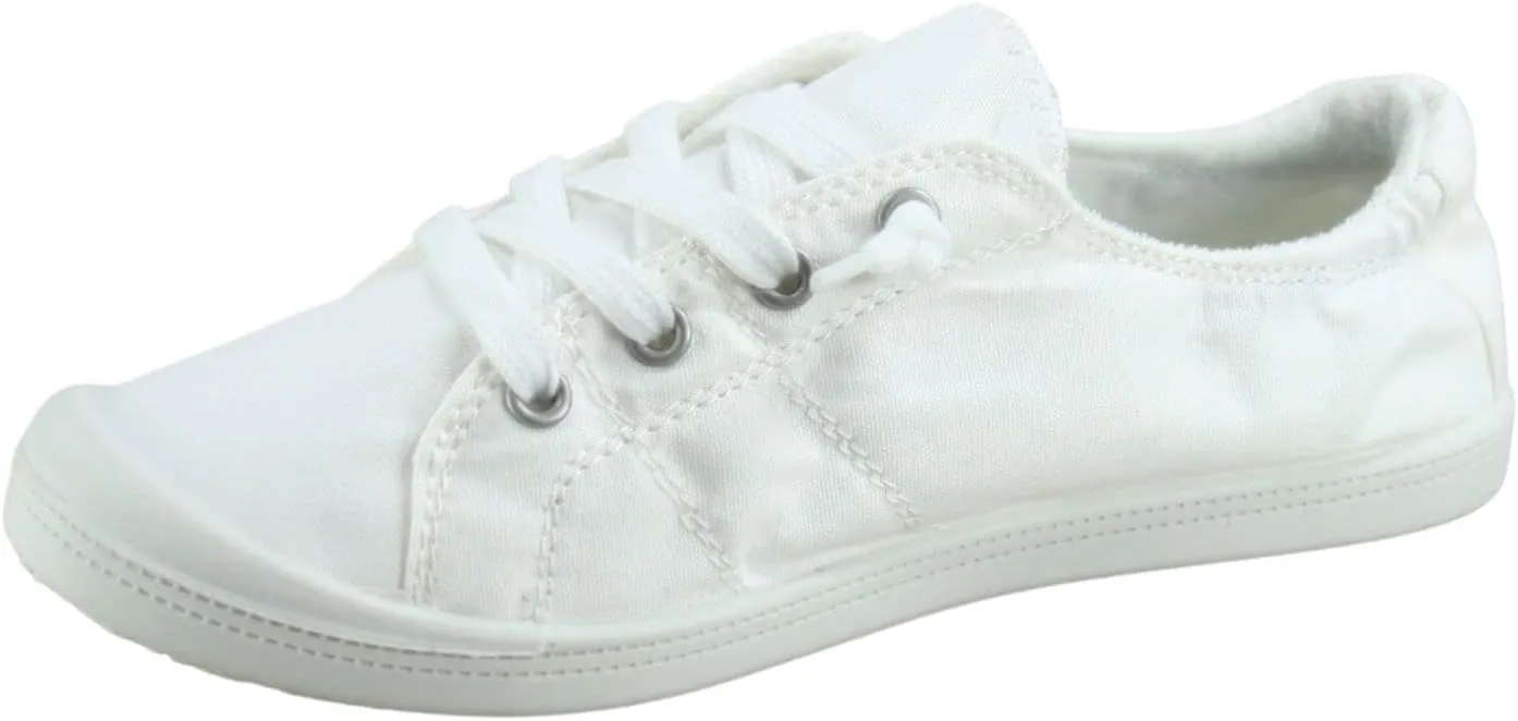 Womens Slip-On Low Top Casual Flat Heel Comfort Classic Walking Sneaker Shoes