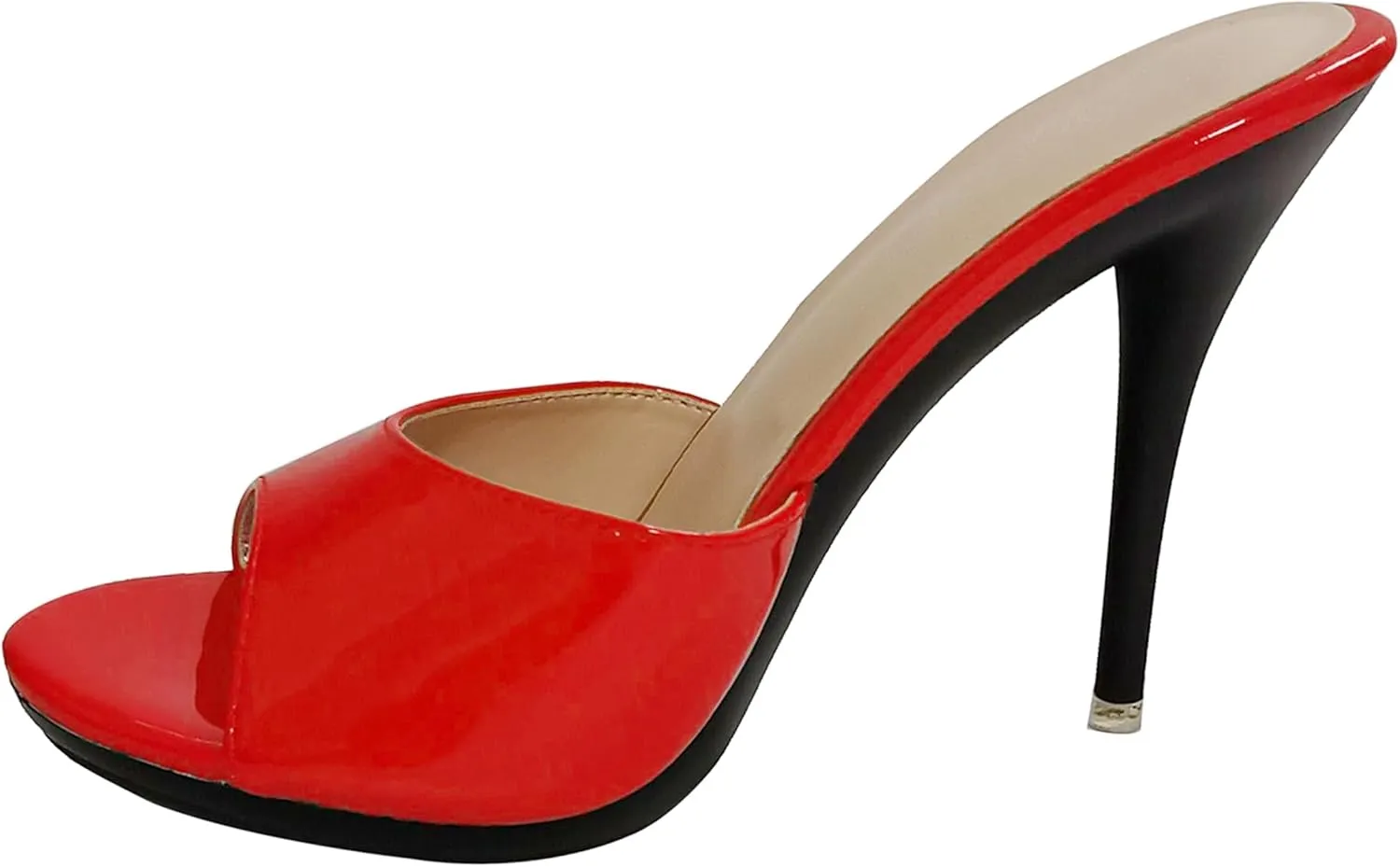 Womens Summer Mule Sandals Stiletto High Heel Dressy Shoes
