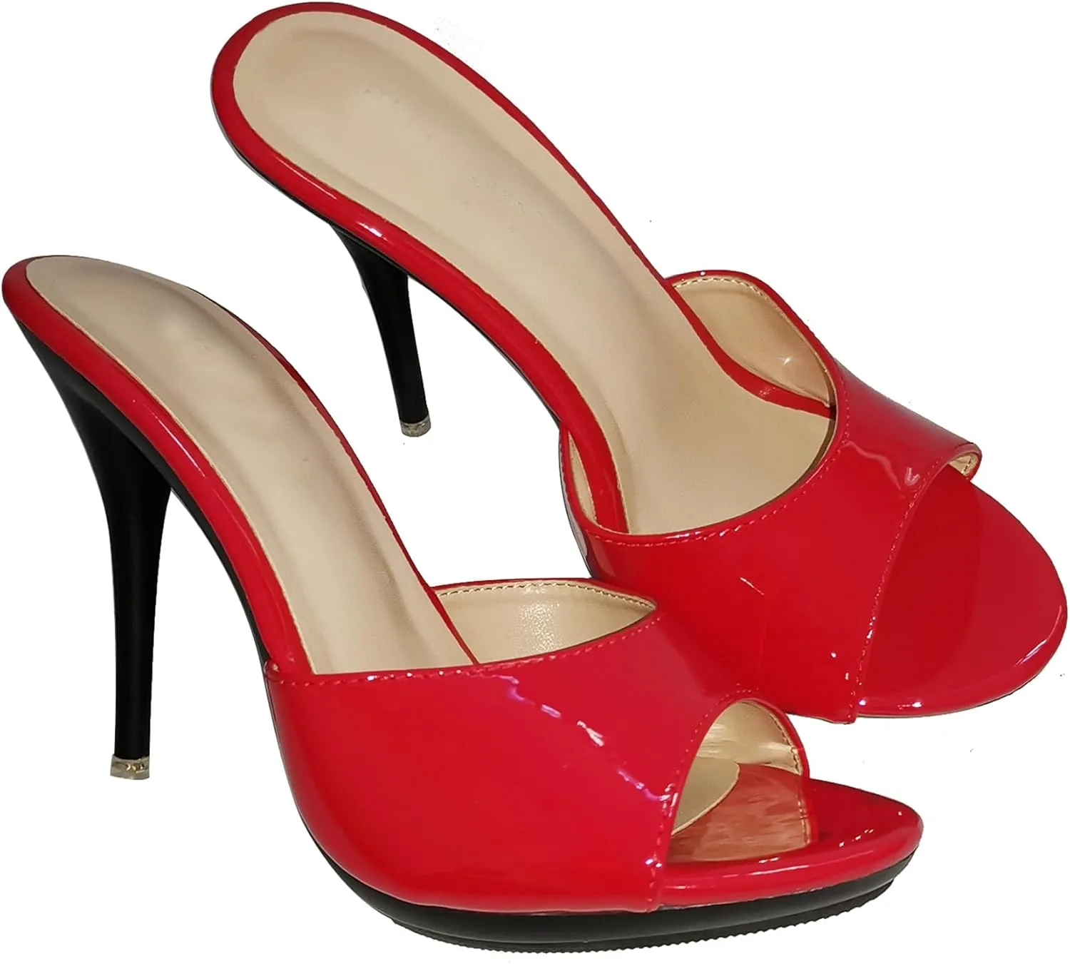 Womens Summer Mule Sandals Stiletto High Heel Dressy Shoes